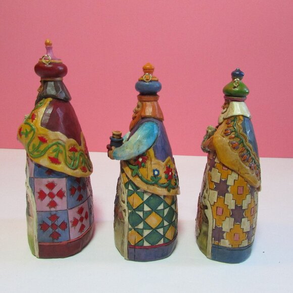 set of 3 wise men Jim Shore Heartwood Creek Christmas ornaments 2004 - Picture 5 of 8